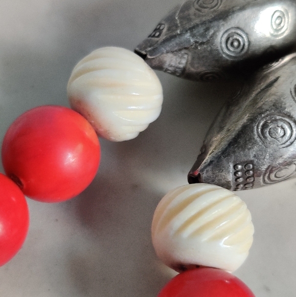 OOAK Genuine Apple Corals Necklace - Picture 8 of 10